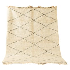 Big Beni Berber Rug Creamy White Dimond Pattern Marocco