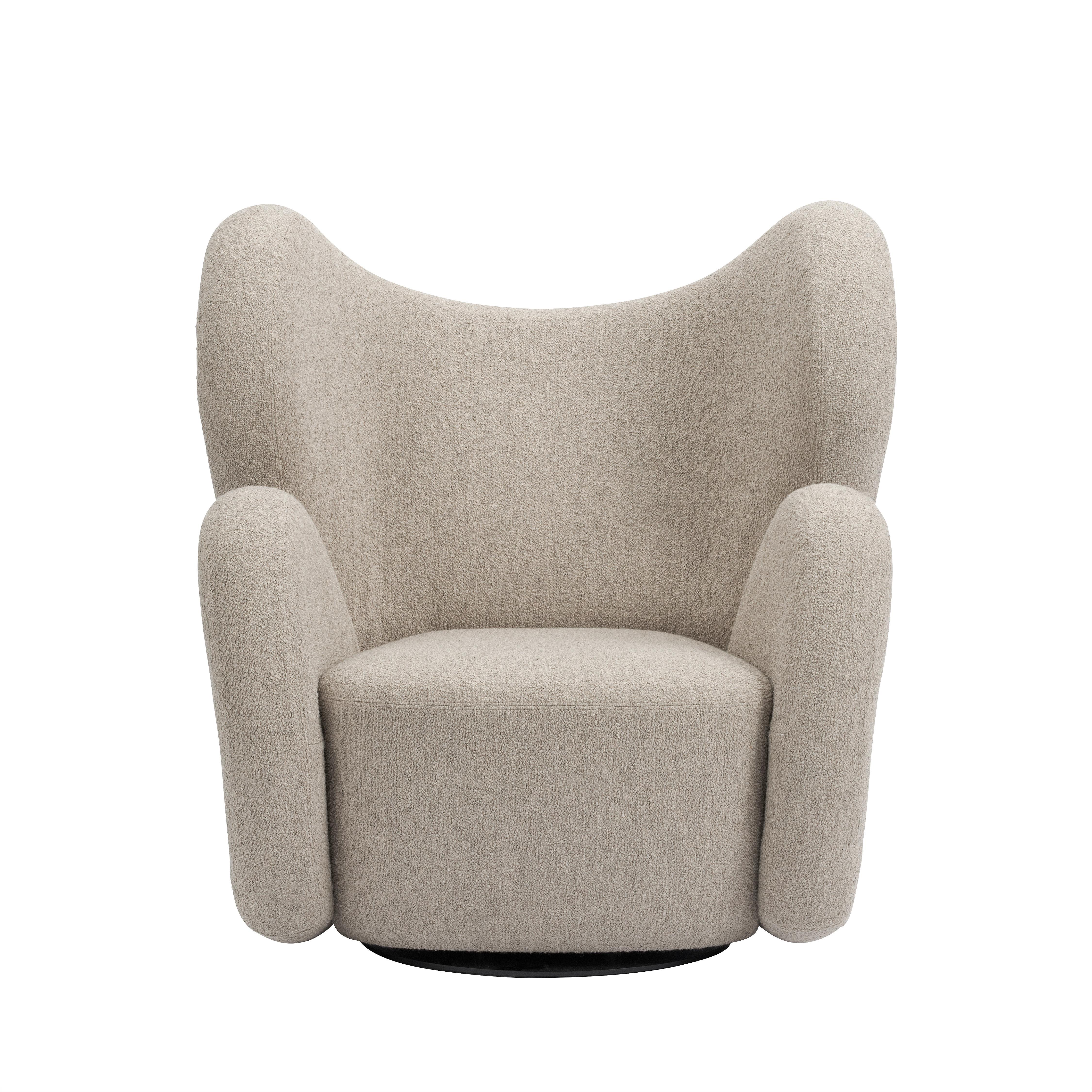 BIG big chair armchair.
Signed by Kristian Sofus Hansen and Tommy Hyldahl for Norr11. 

Model shown on the picture:
Fabric: Barnum Bouclé 02
Made in Italy

Appropriately named, the Big Big Chair is the bigger version of the compact Little Big