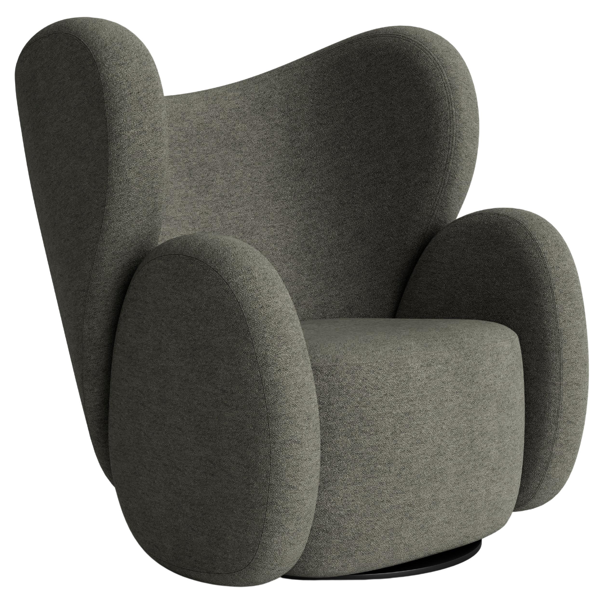 'Big Big Chair' Armchair by Norr11, Barnum Bouclé, Gray For Sale