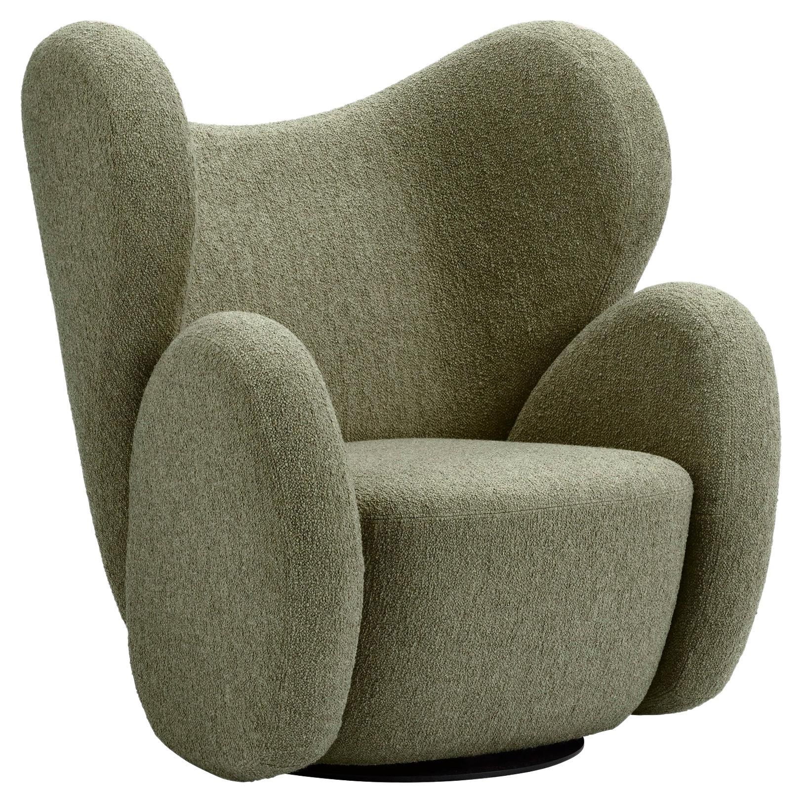 'Big Big Chair' Armchair by Norr11, Barnum Bouclé, Green For Sale