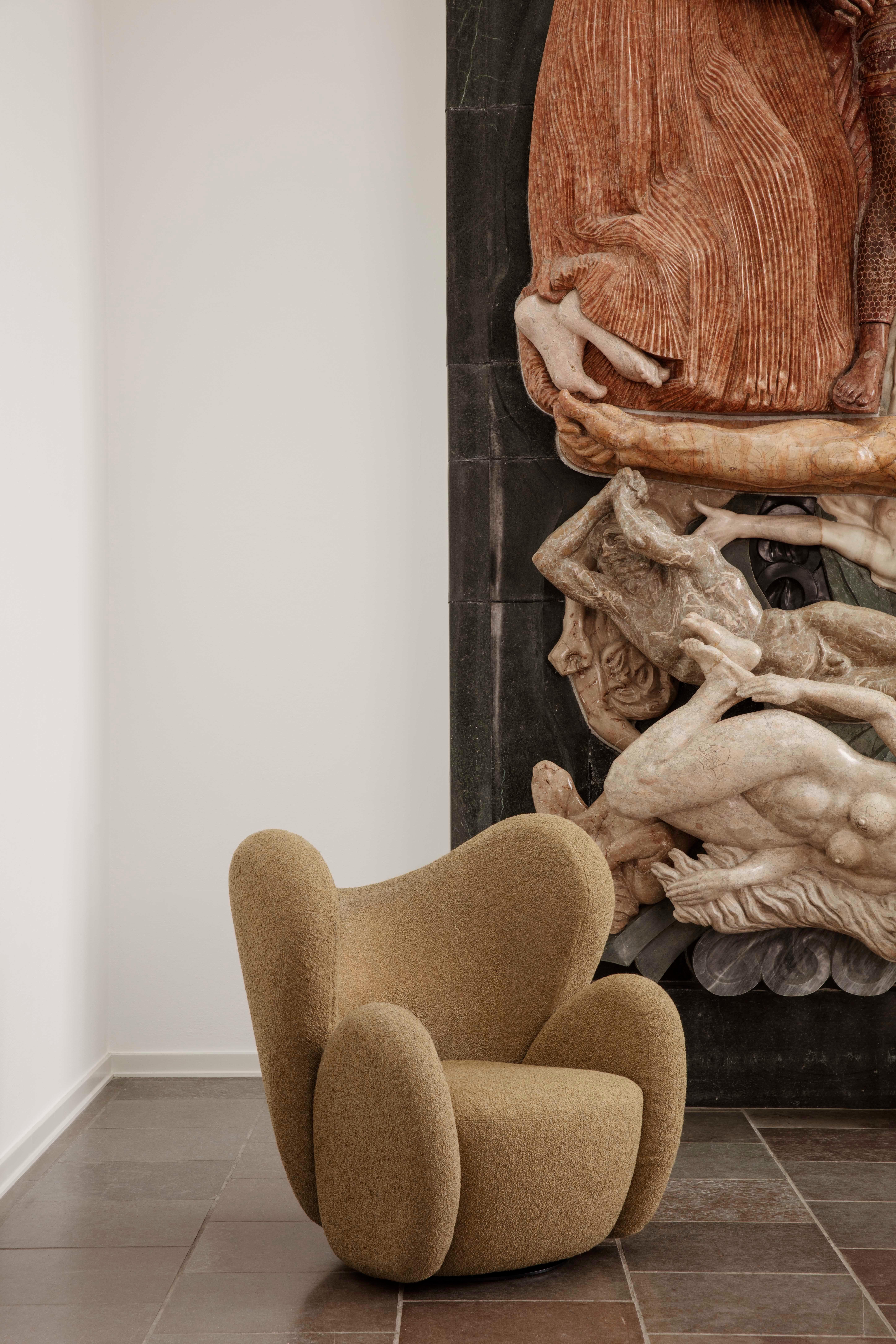 XXIe siècle et contemporain Fauteuil « Big Chair » de Norr11, Barnum Boucl, blanc en vente