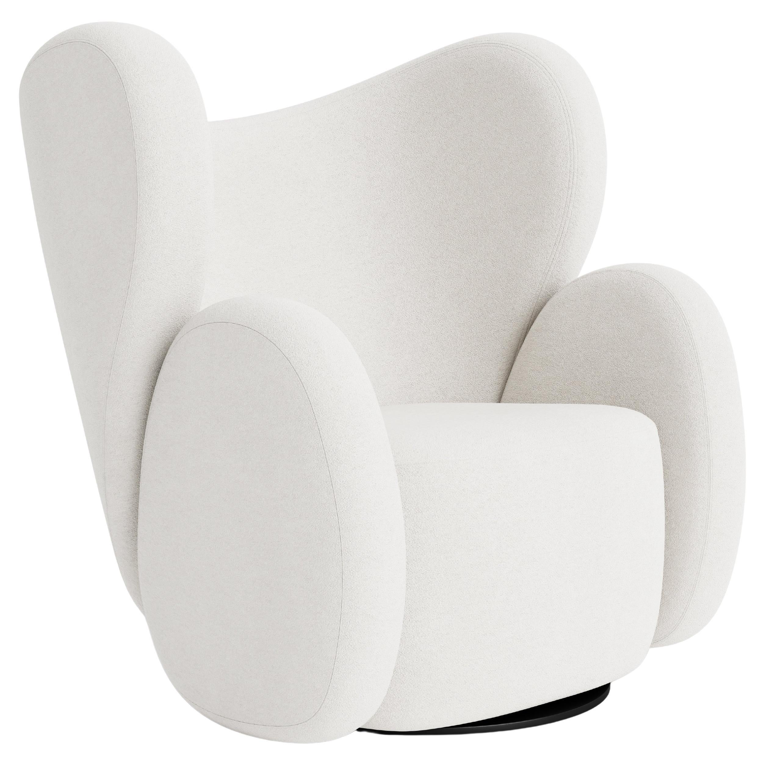 'Big Big Chair' Armchair by Norr11, Barnum Bouclé, White For Sale