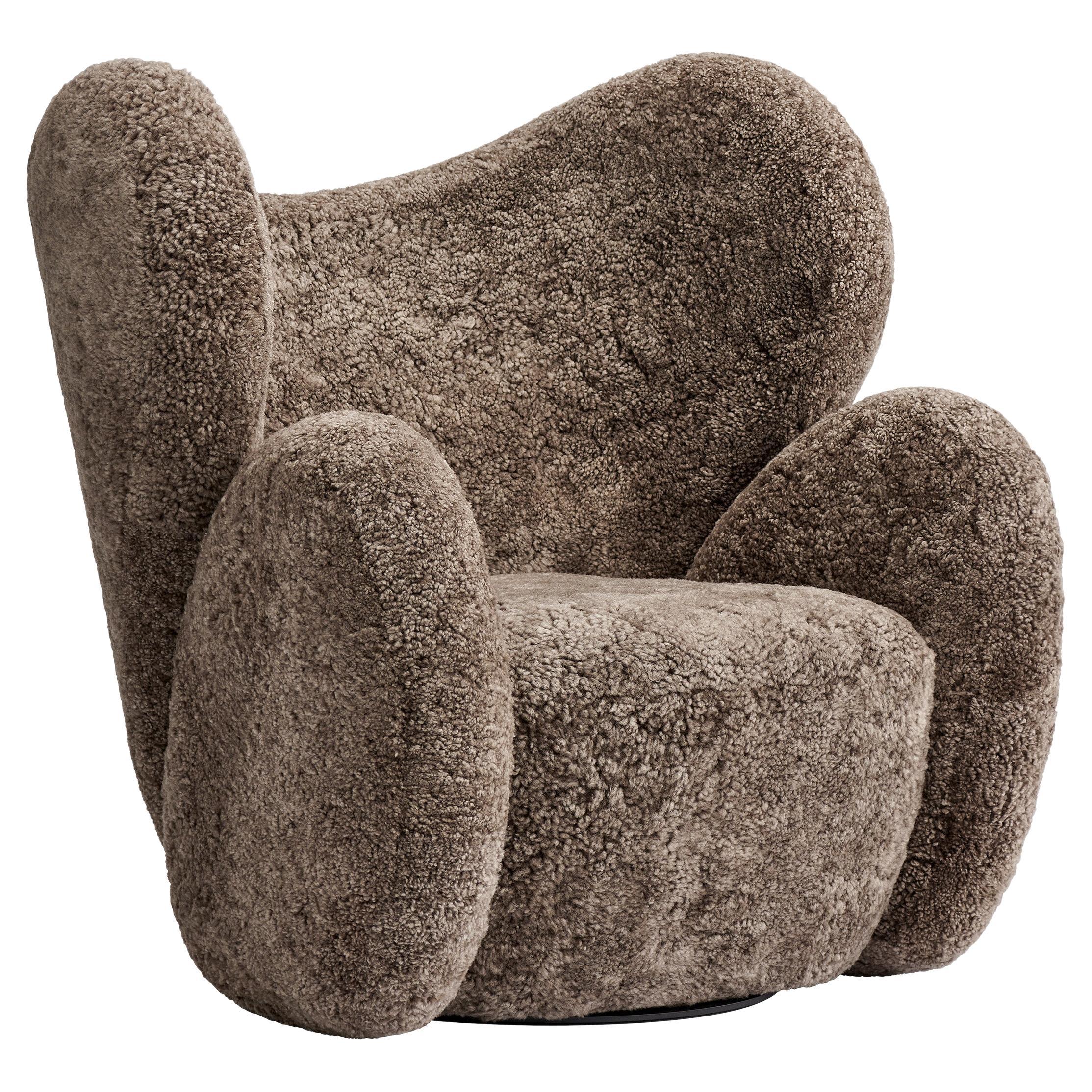 'Big Big Chair' Armchair in Sheepskin by Norr11 For Sale