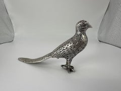 Grande uccello in argento statua d'argento decorazione da tavolo uccelli d'argento