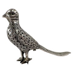 Big bird silver statue silver decoration table decoration silver birds