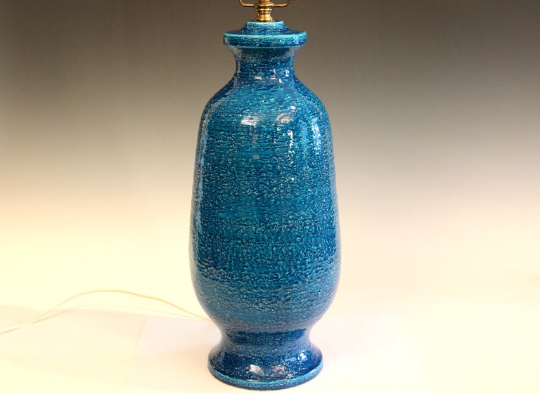 Big Bitossi Raymor Aldo Londi Vintage Italian Pottery Lamp Raymor