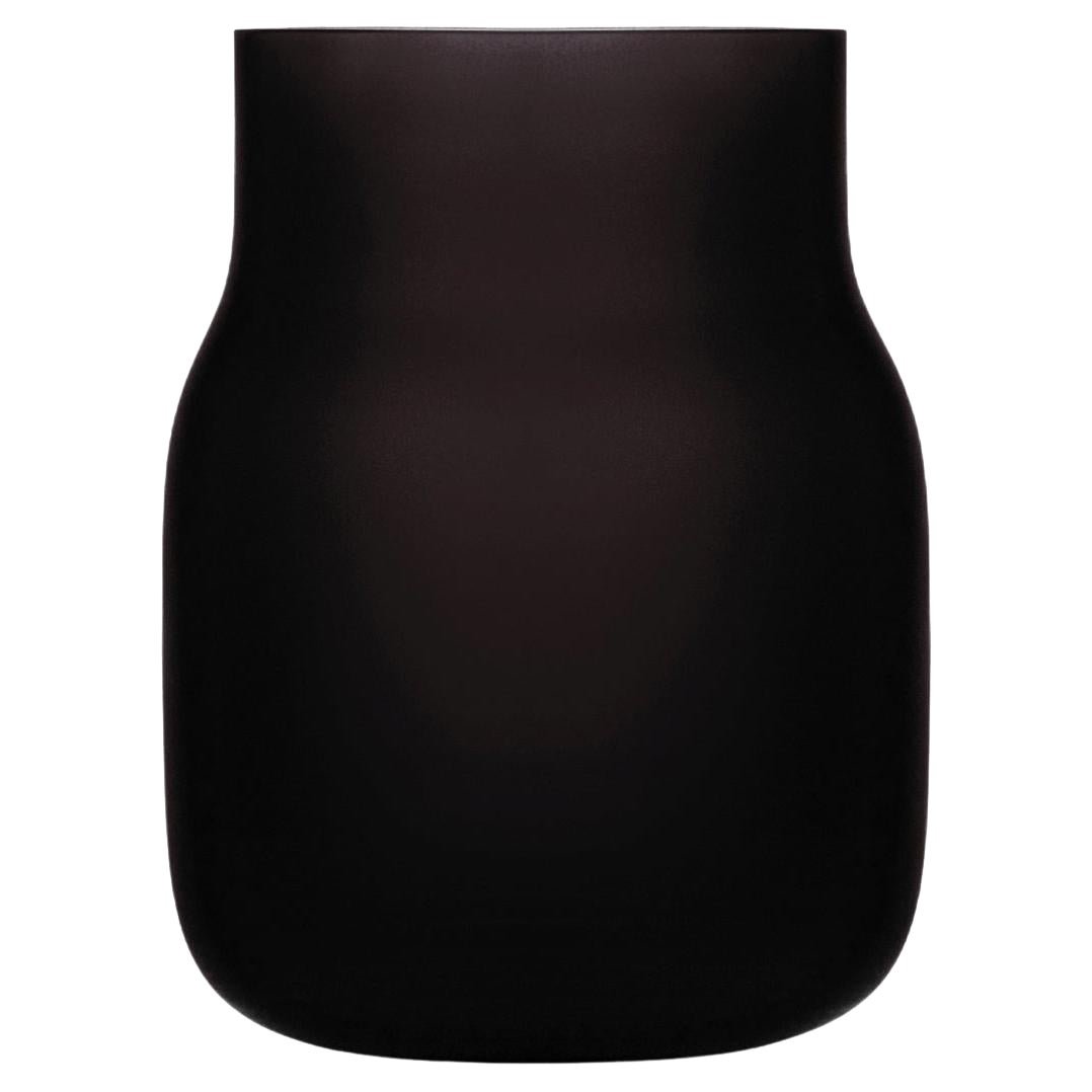 Big Black Bandaska Matte Vase by Dechem Studio For Sale