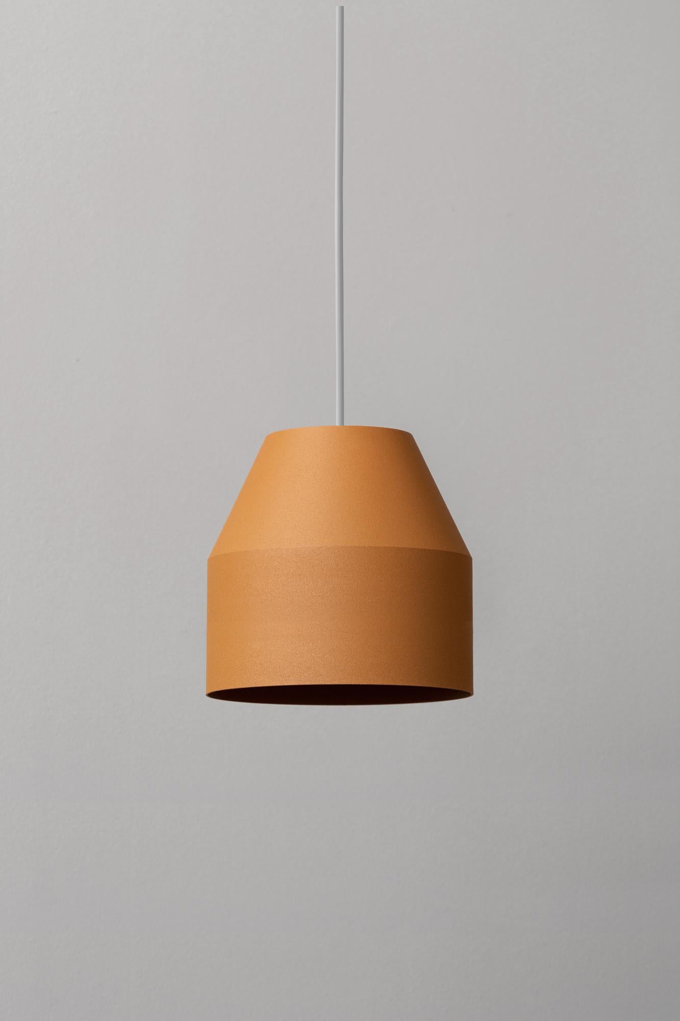 Powder-Coated Big Black Cap Pendant Lamp by +kouple For Sale