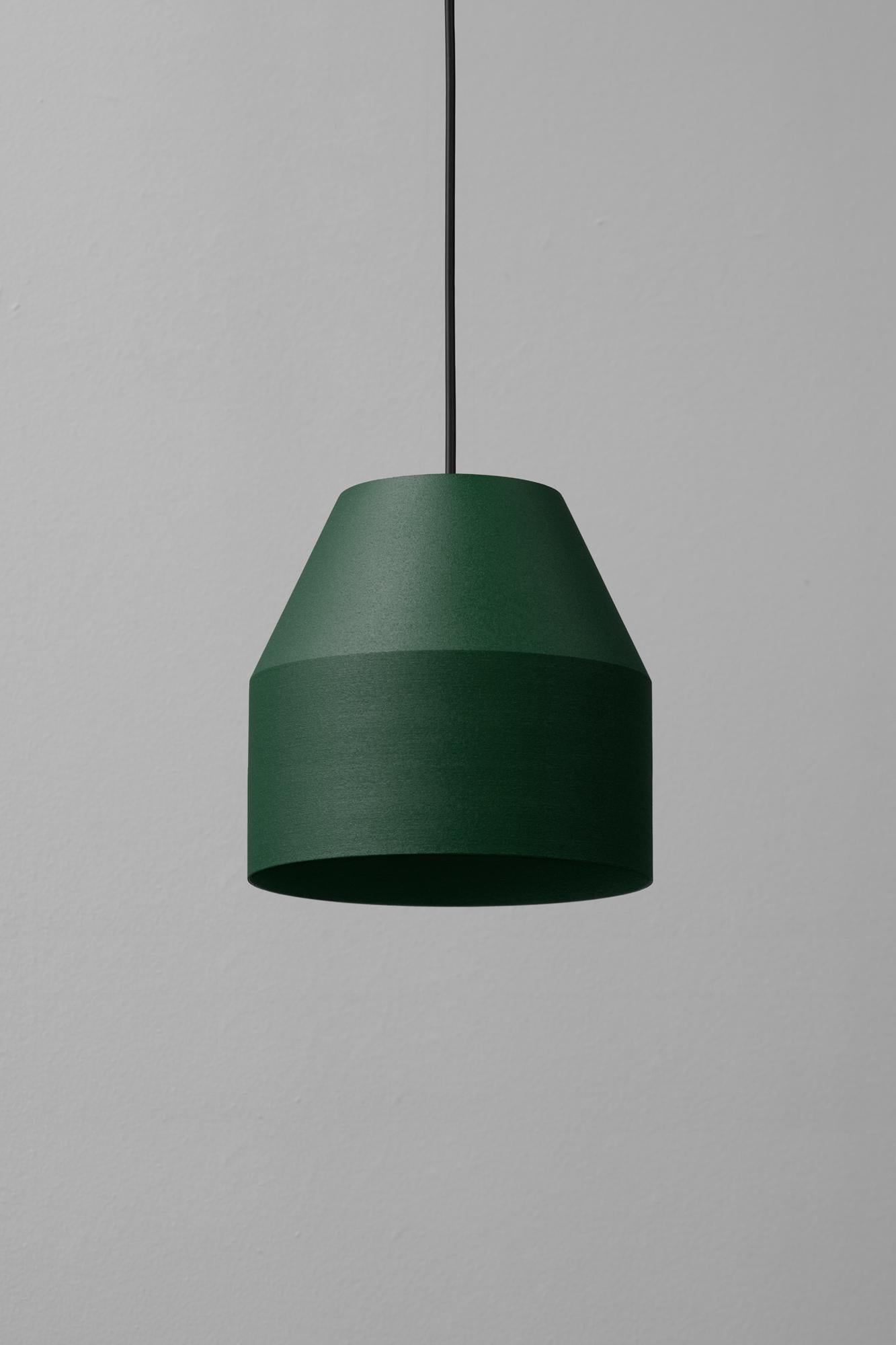 Steel Big Black Cap Pendant Lamp by +kouple For Sale