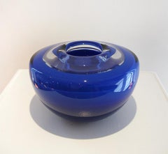 "Big Blue Bowl" in Blown Czech Glass by Petr Zdenek