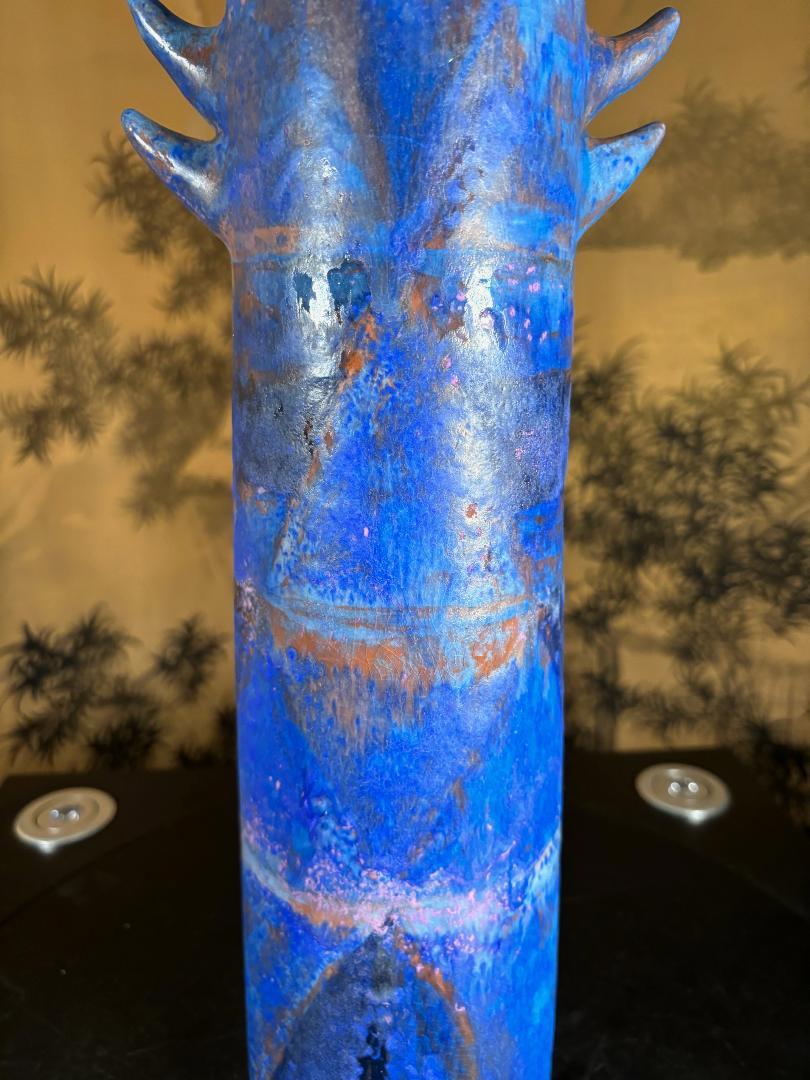 Big Blue Caterpillar Master Work by Eva Fritz-Lindner For Sale 3