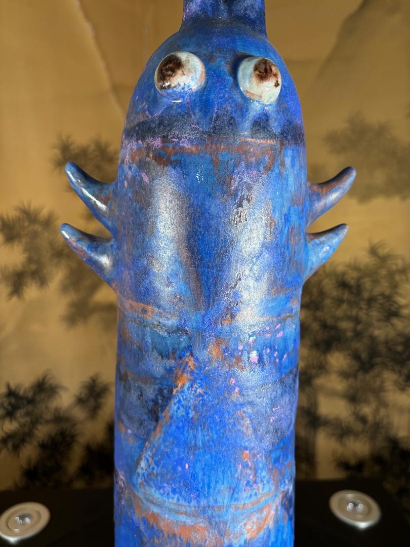 Big Blue Caterpillar Master Work by Eva Fritz-Lindner For Sale 2