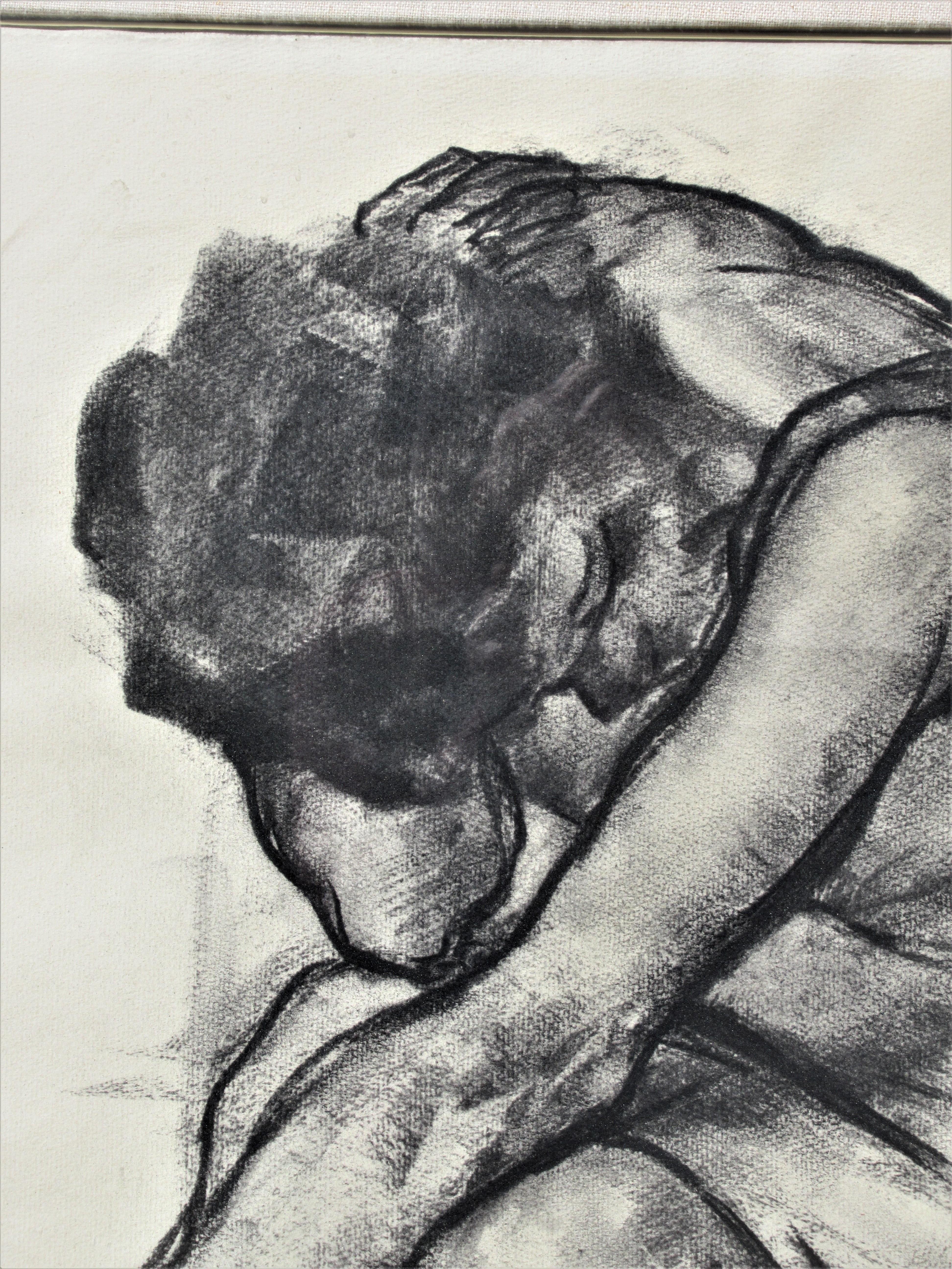  Drawing of a Woman - Soyer, 1957 In Good Condition In Rochester, NY