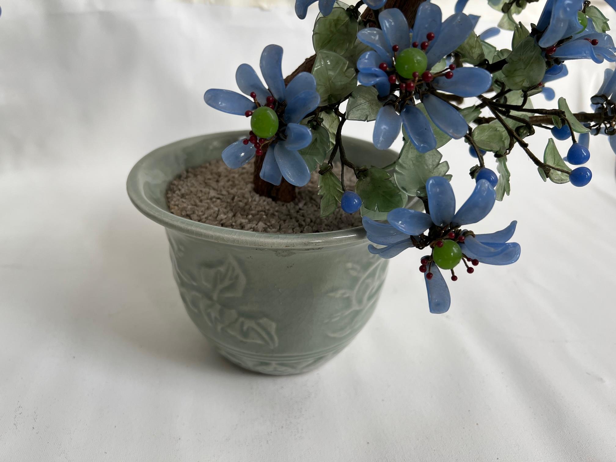 Grand Bonsai, verre et céramique en vente 4