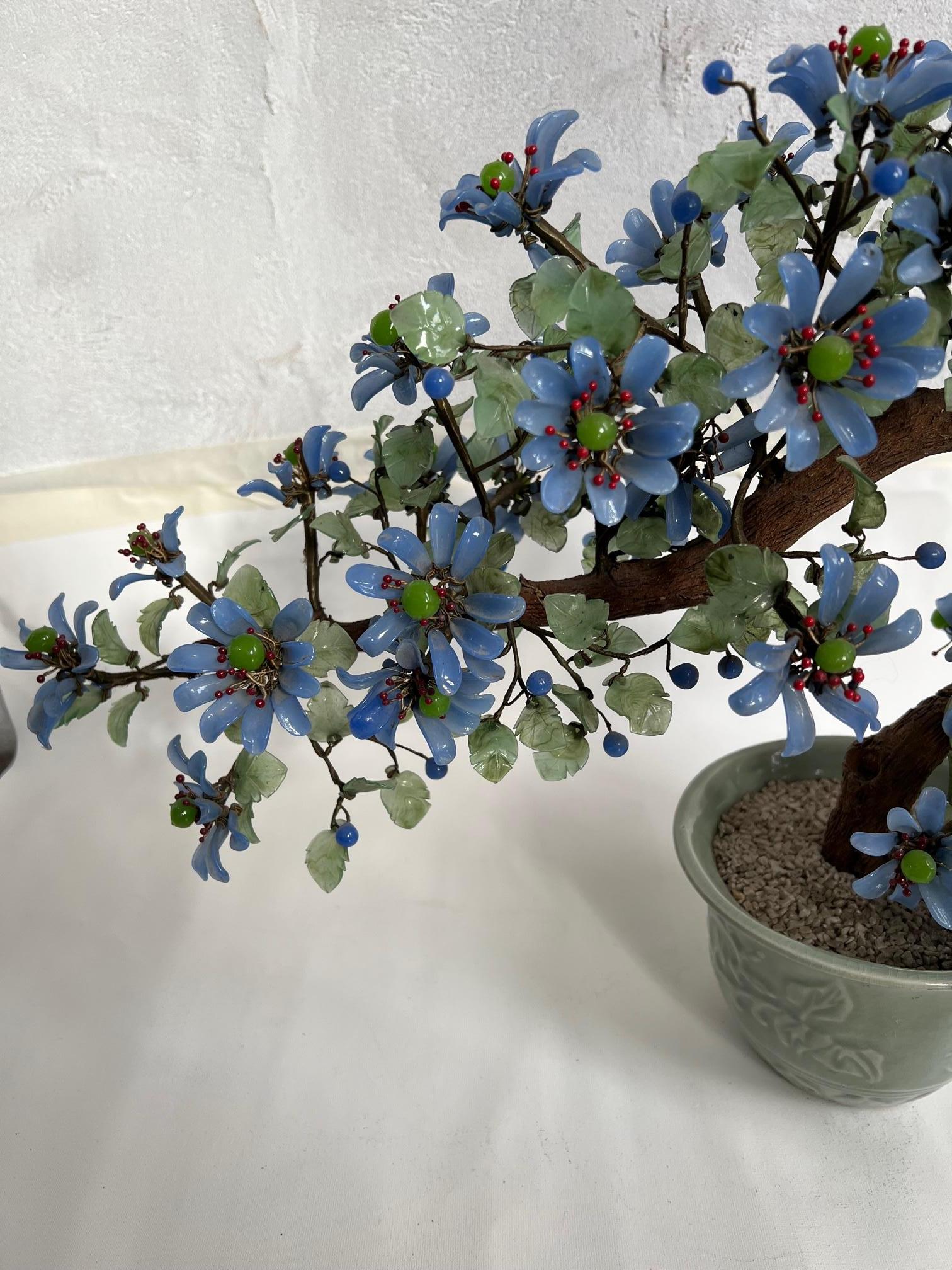 Grand Bonsai, verre et céramique en vente 2