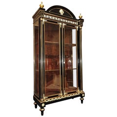 Big Bookcase Vitrine Napoleon III Boulle style, France, 1870