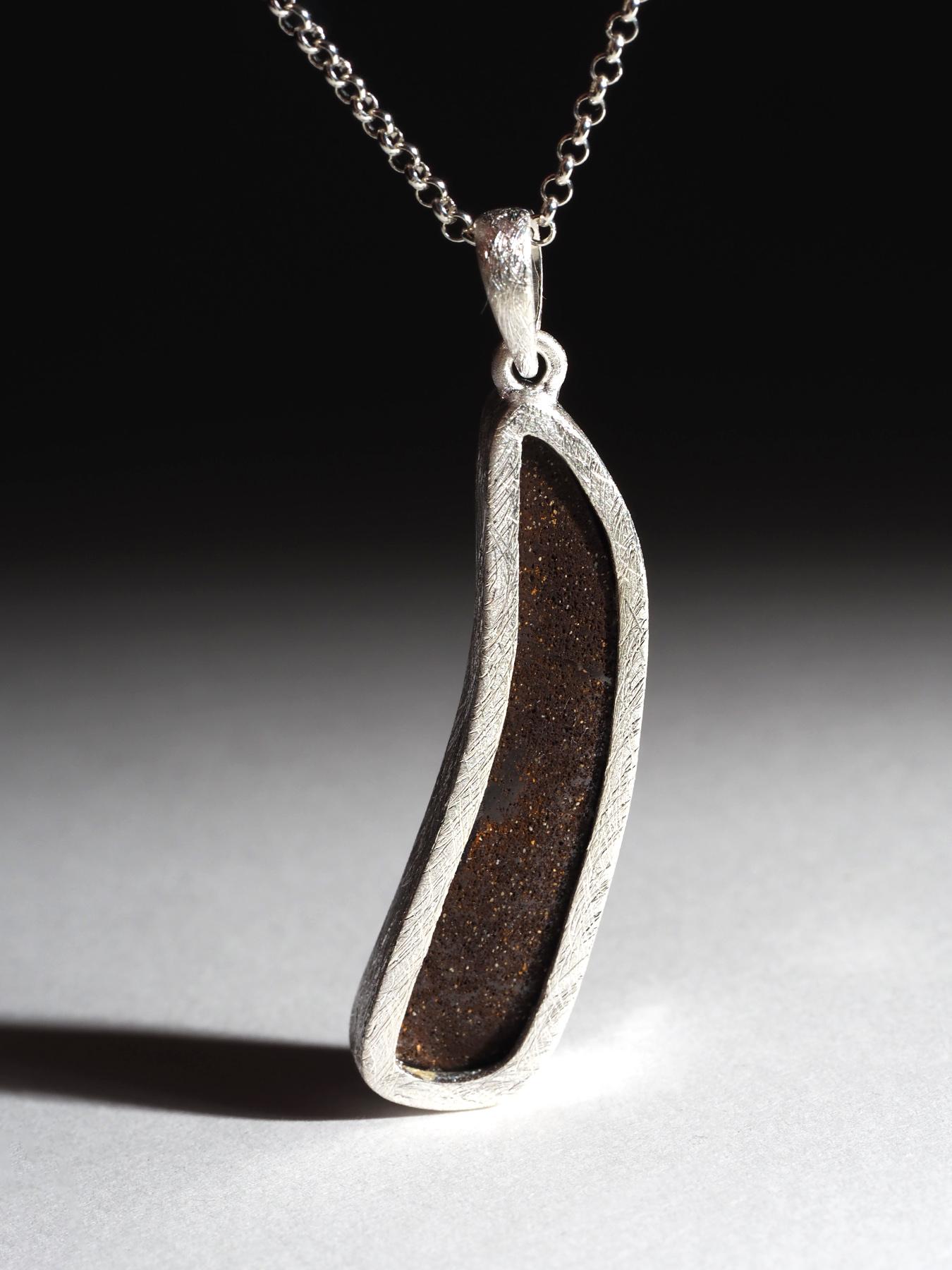 Big Boulder Opal Silber Anhänger Geschenk für Freund Vater Geburtstag natürlichen Edelstein im Angebot 7