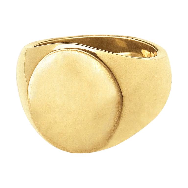Susan Lister Locke The Big Boy Signet Ring in 18 Karat Gold For Sale