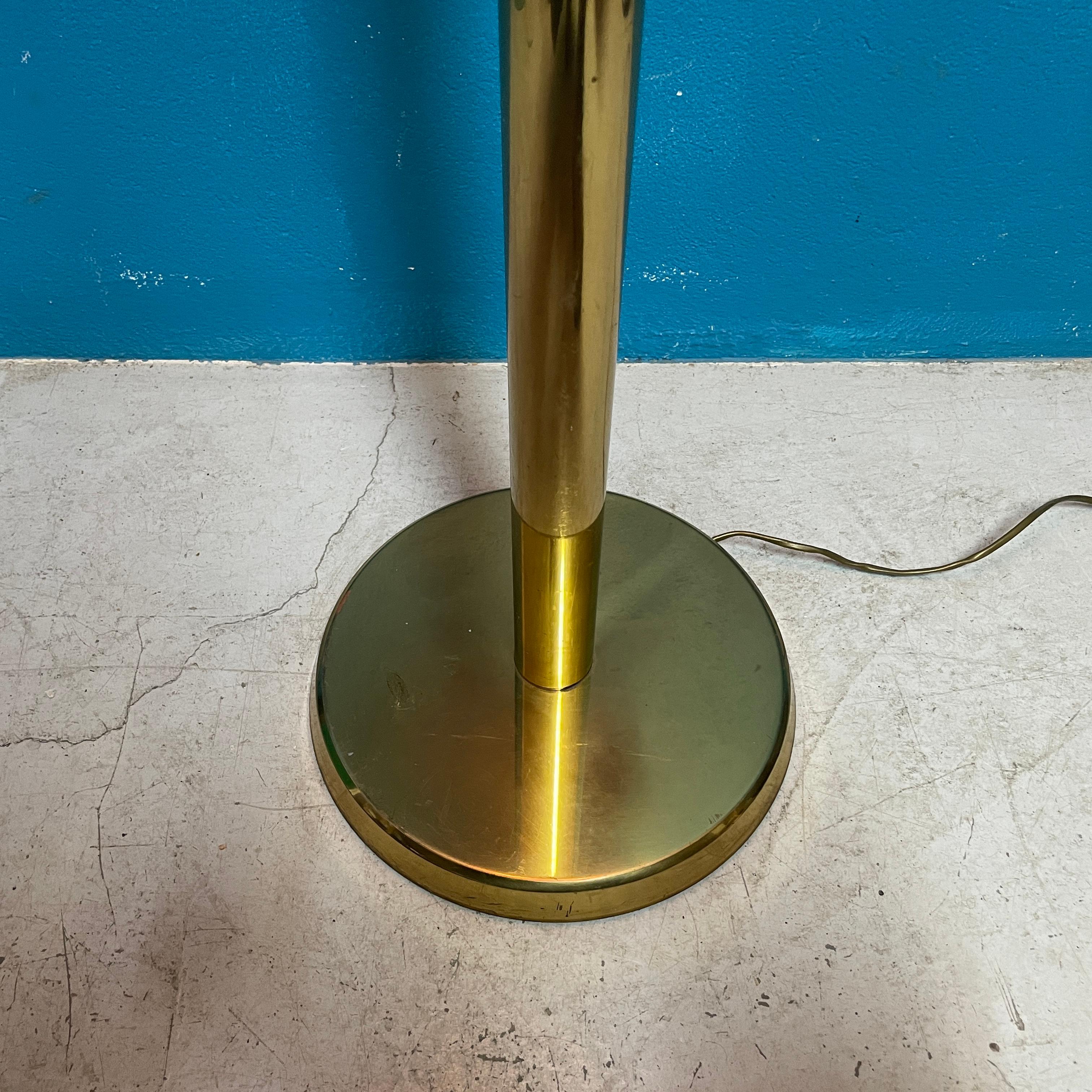 Big brass floor lamp from 1960s. H.K Aro & Knit. Made in Finland For Sale 3