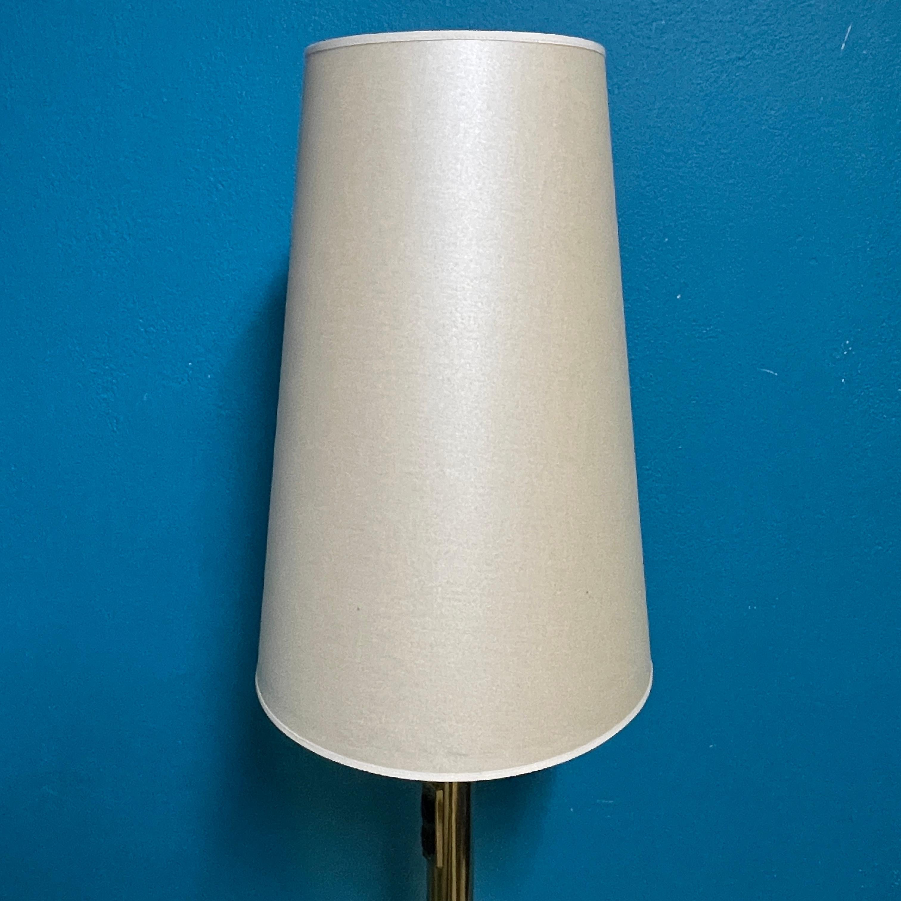 20th Century Big brass floor lamp from 1960s. H.K Aro & Knit. Made in Finland For Sale