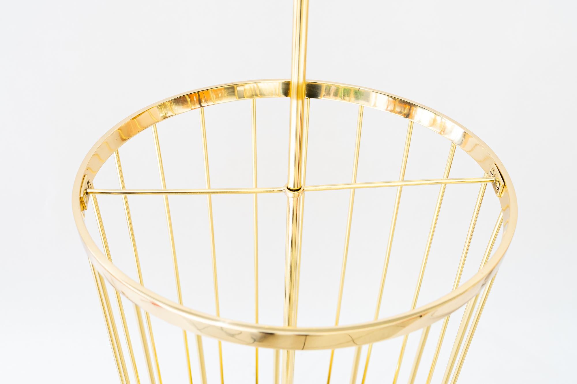 Big brass umbrella stand vienna around 1950s For Sale 3