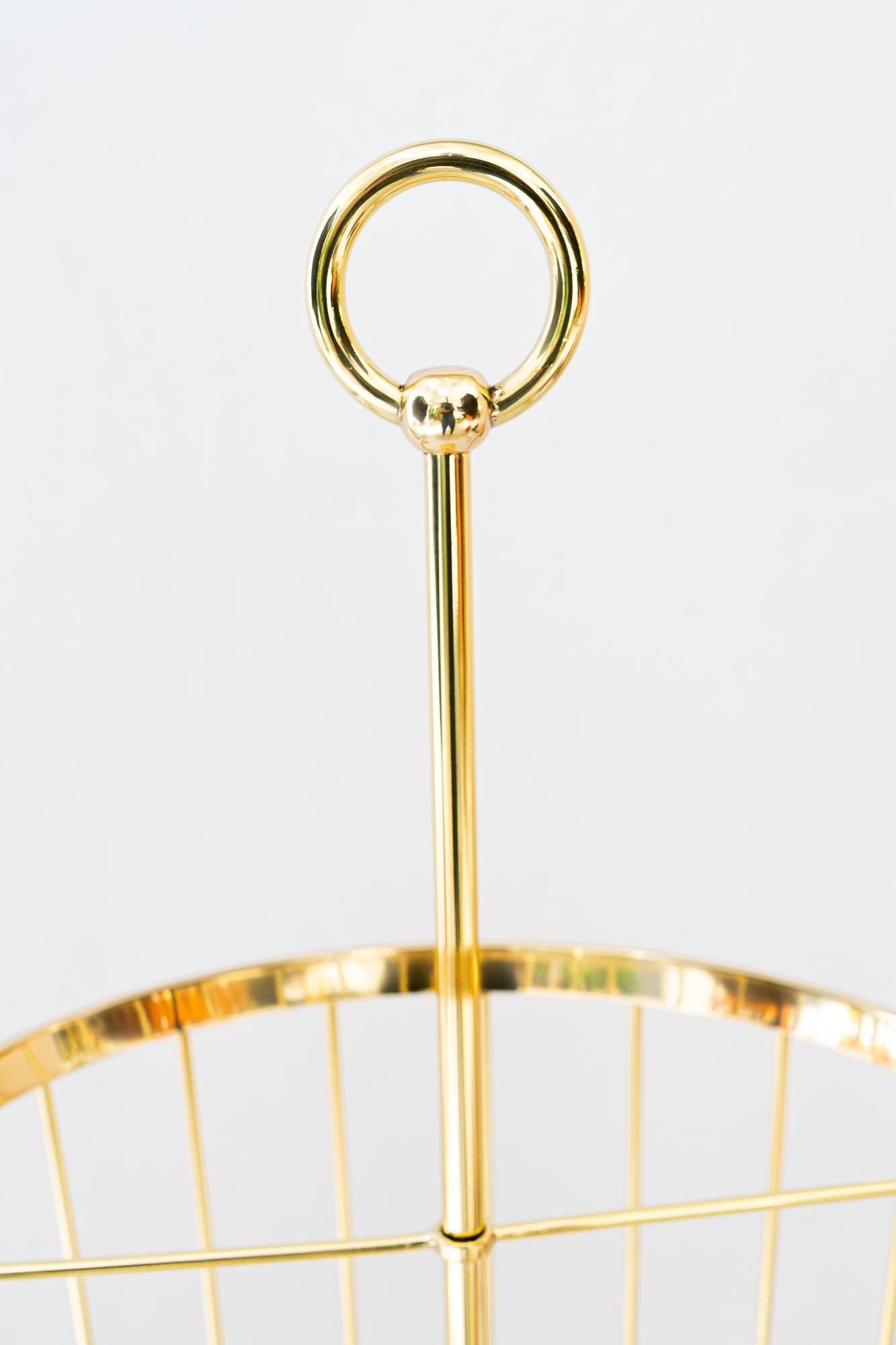 Big brass umbrella stand vienna around 1950s For Sale 4
