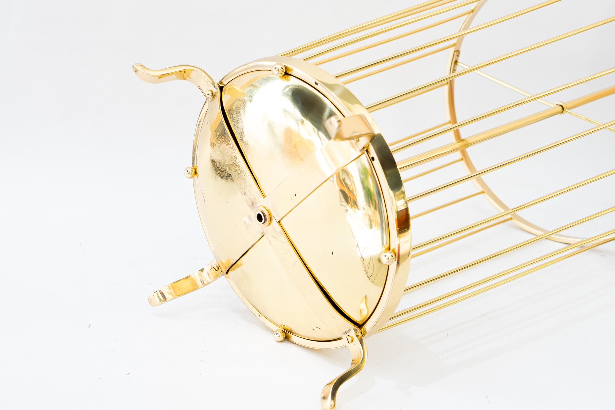 Big brass umbrella stand vienna around 1950s For Sale 6