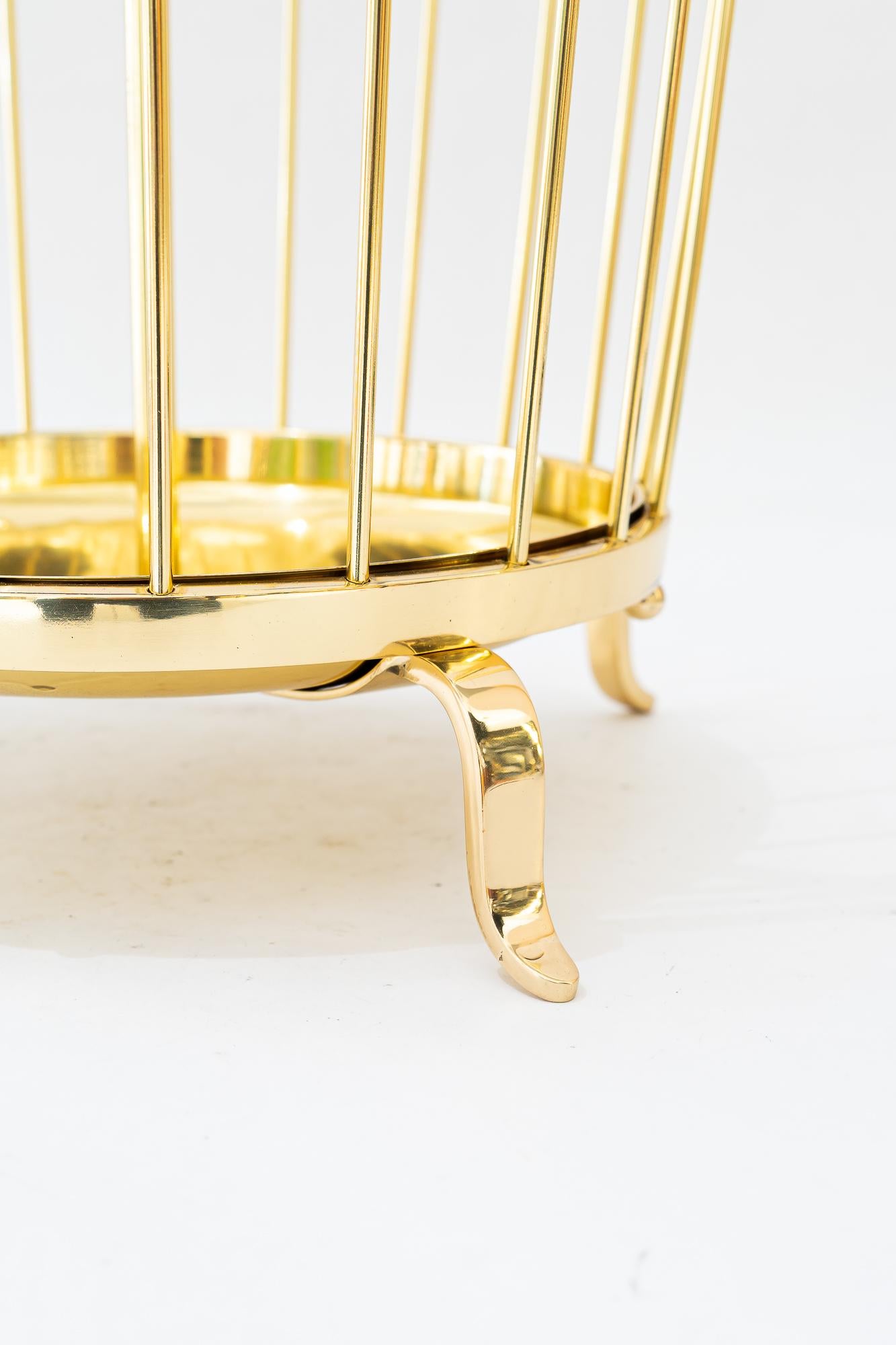 Mid-Century Modern Big brass umbrella stand vienna around 1950s For Sale