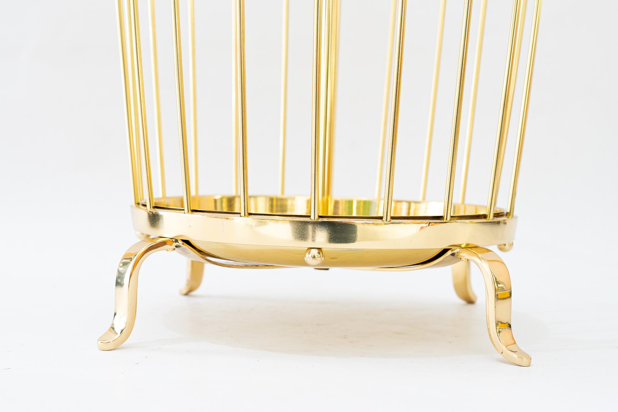 Austrian Big brass umbrella stand vienna around 1950s For Sale