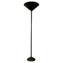 Big brass uplighter floorlamp with casted foot 20's/30's