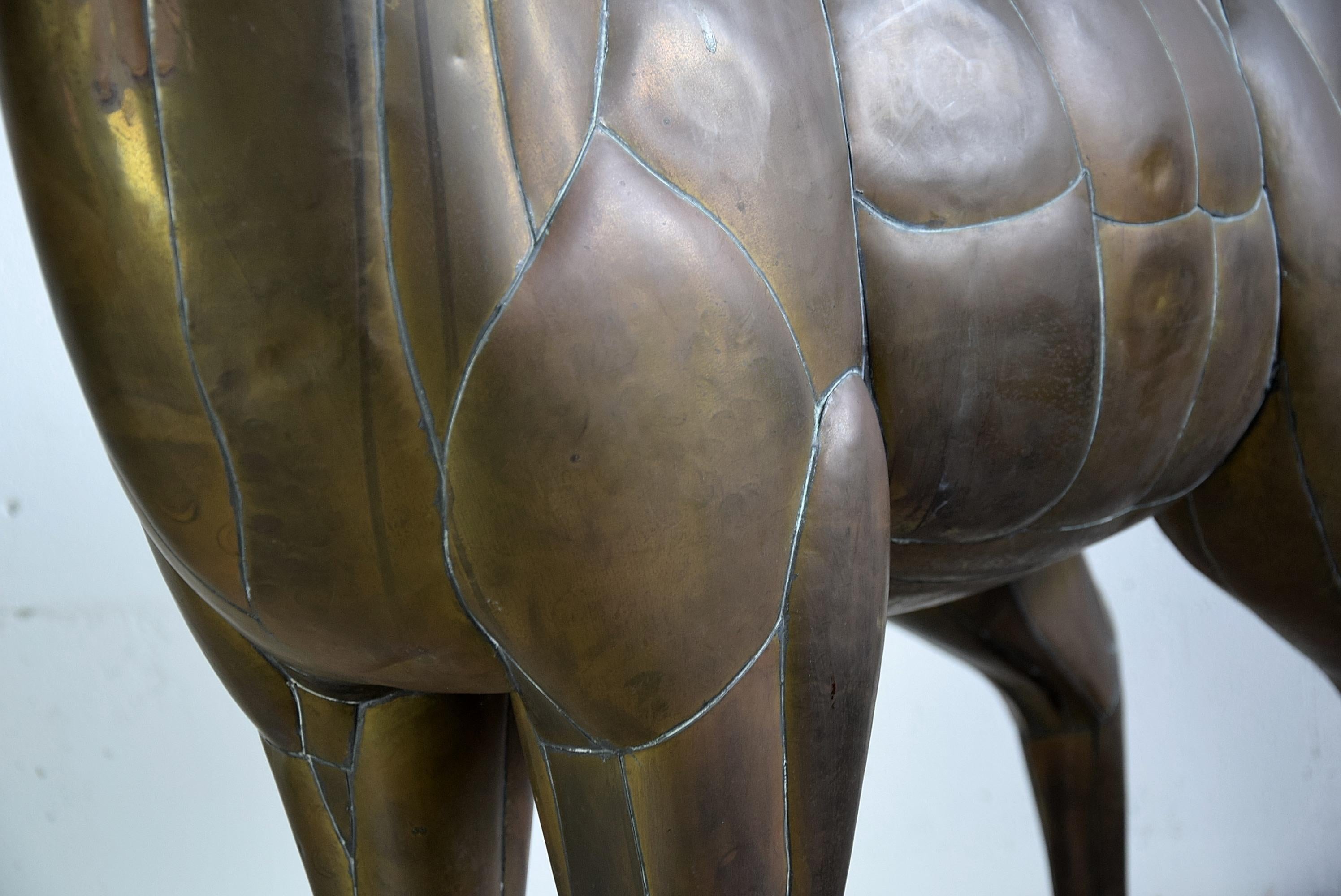 Big Bronze and Copper Deer Sculpture by Sergio Bustamante, 1975 4