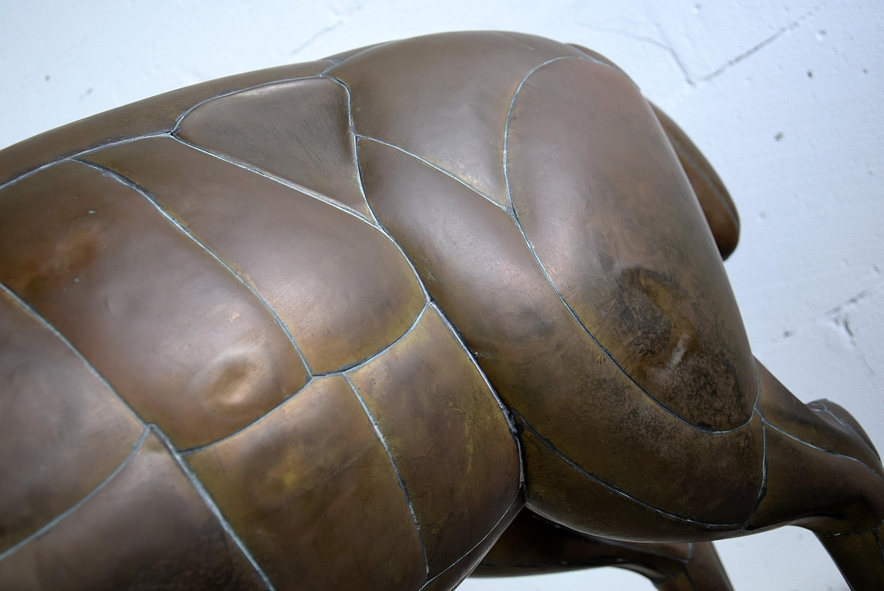 Big Bronze and Copper Deer Sculpture by Sergio Bustamante, 1975 5
