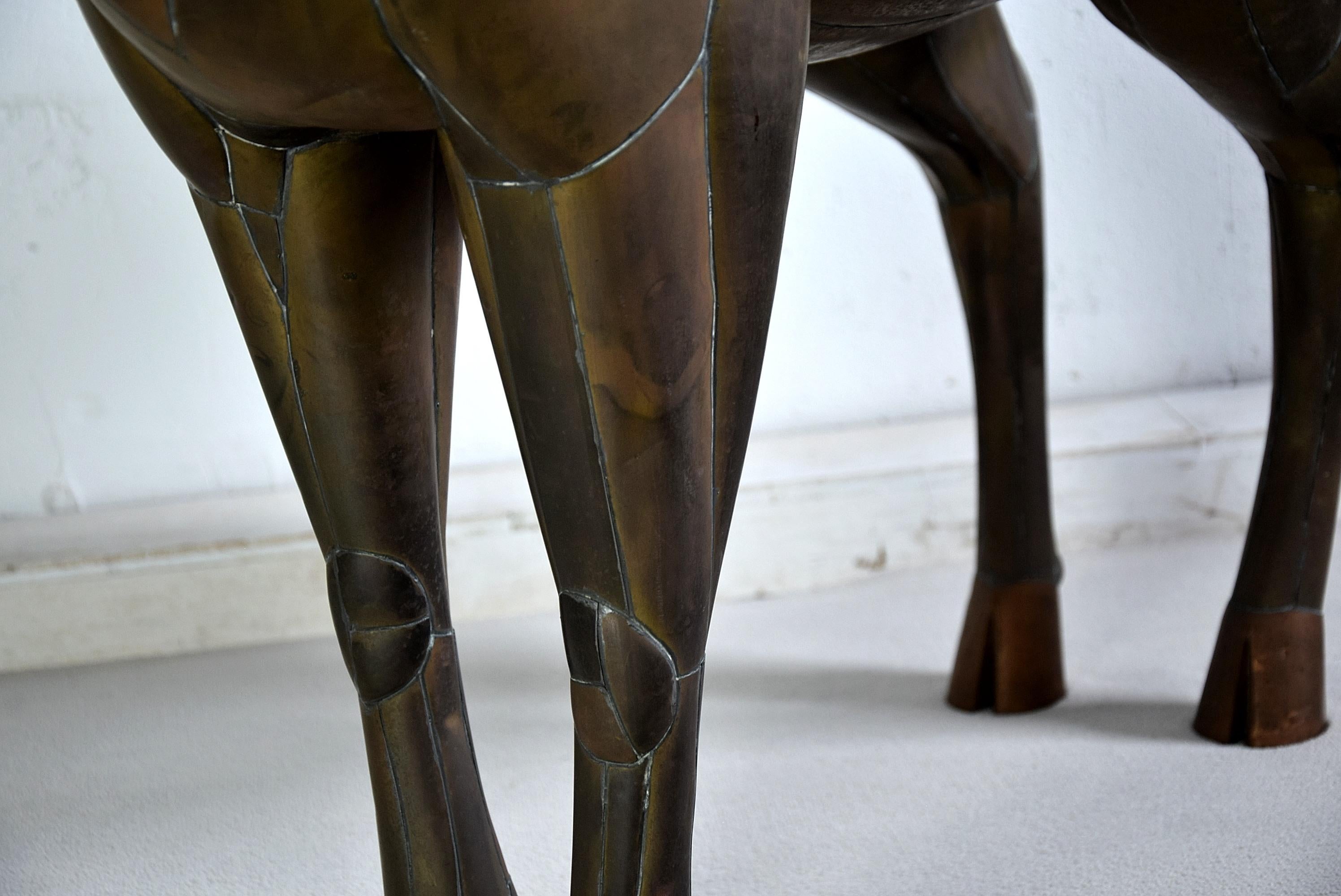 Big Bronze and Copper Deer Sculpture by Sergio Bustamante, 1975 6