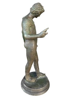 Big bronze figure of Narcisse (Narcissus) Grand-Tour style - Italy -19th century