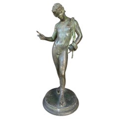 Big bronze figure of Narcisse (Narcissus) Grand-Tour style - Italy -19th century