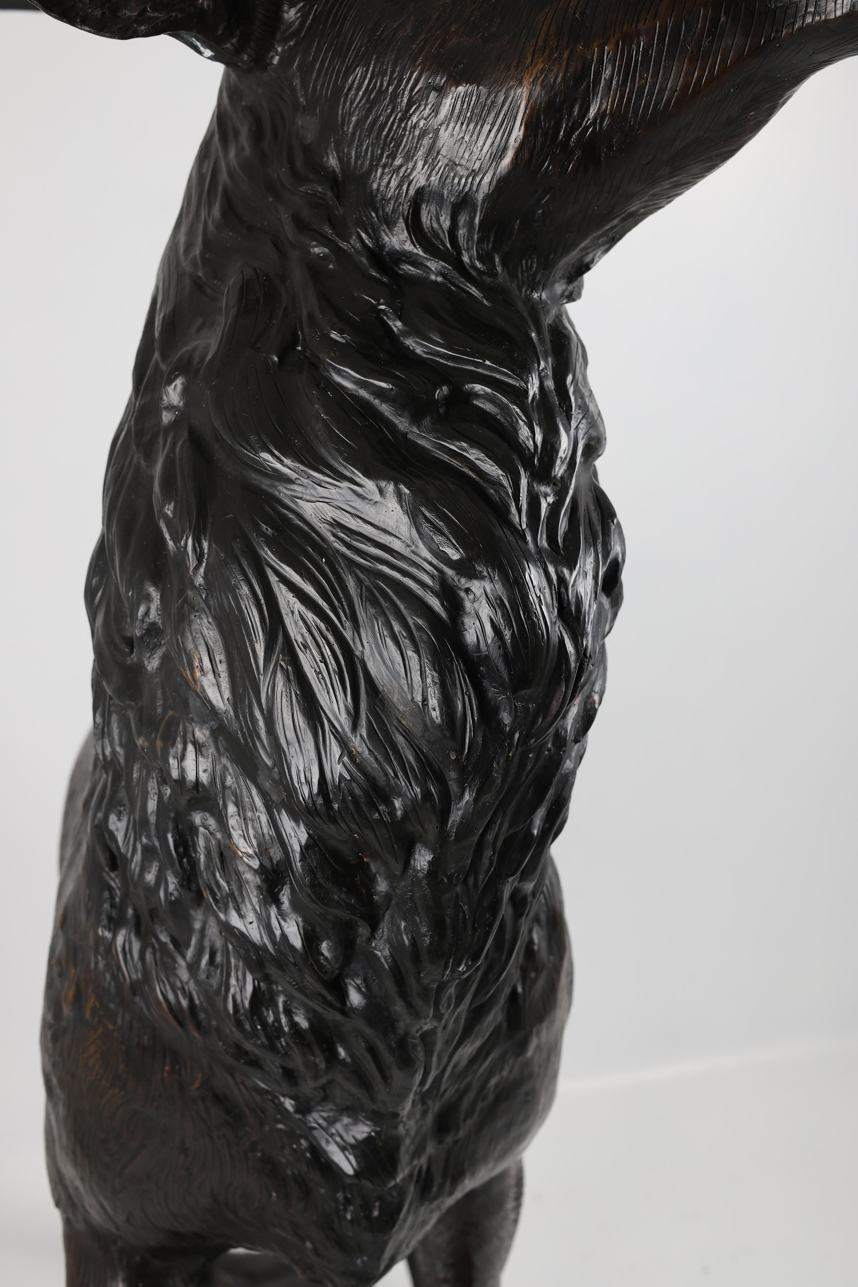 Grande sculpture de cerf en bronze en vente 6