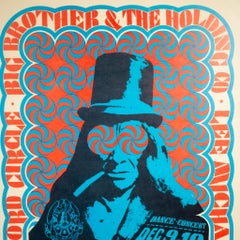 Big Brother & The Holding Company Concert Poster, Signed, San Francisco 1966