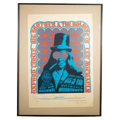 Big Brother & The Holding Company Concert Poster, Signed, San Francisco 1966