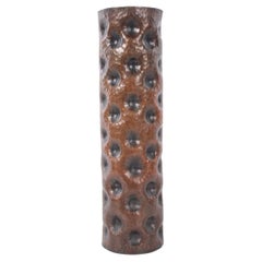 Vintage Big Brutalist Sturdy Copper Danish Vase, 1960s