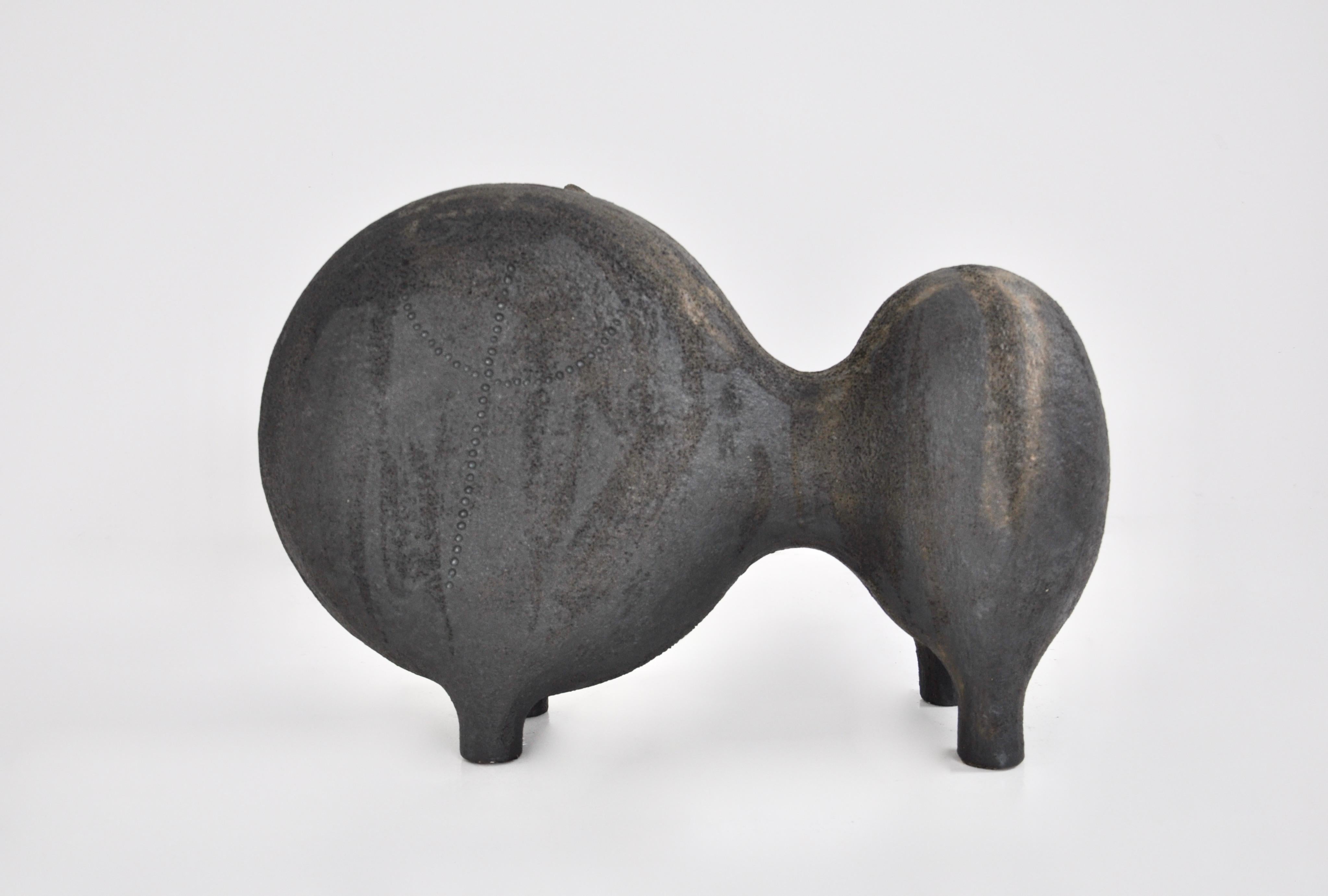 Großer Stier-Keramik von Dominique Pouchain im Zustand „Gut“ im Angebot in Lasne, BE