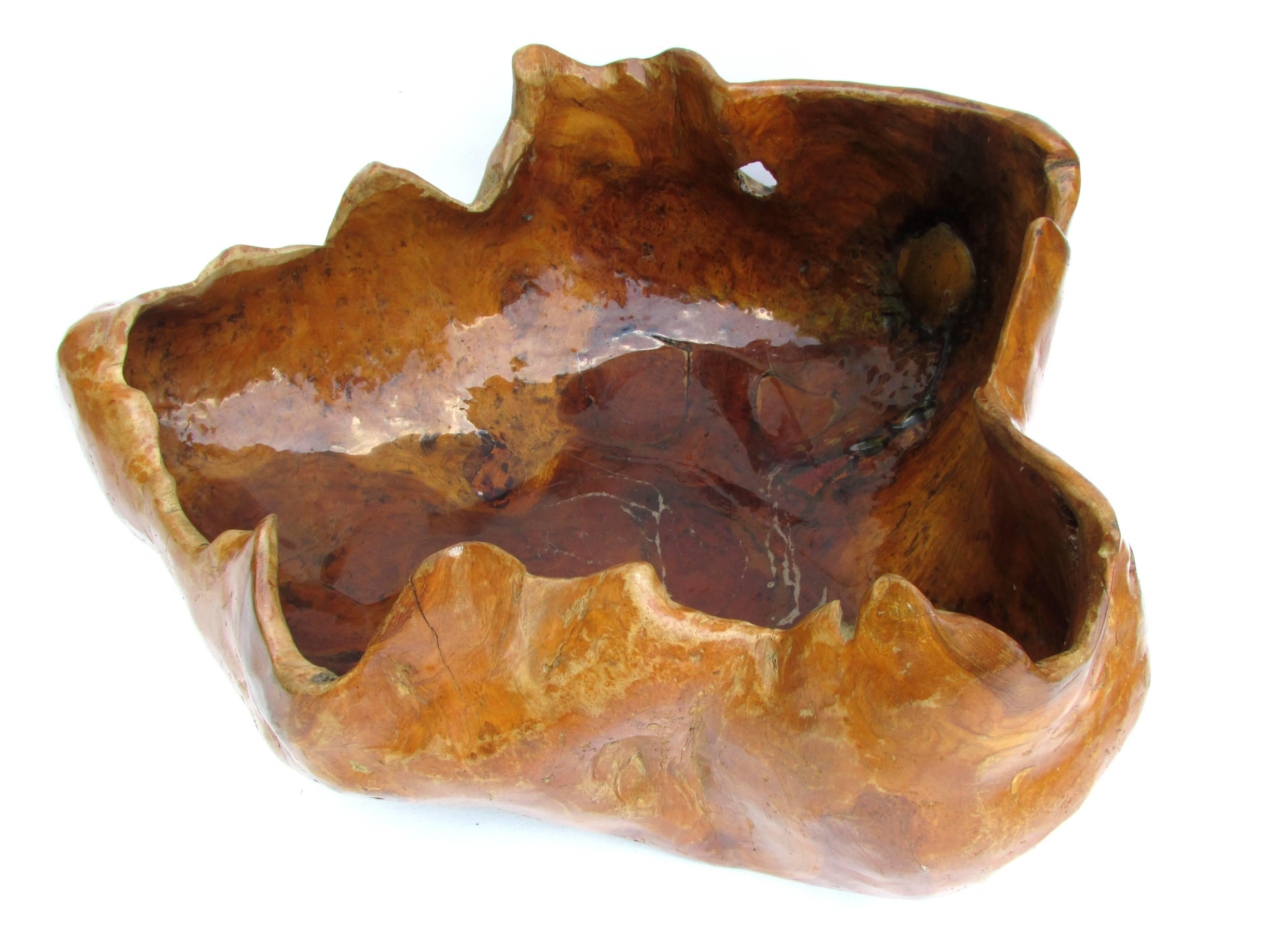 Big Burl Wood Bowl For Sale 2