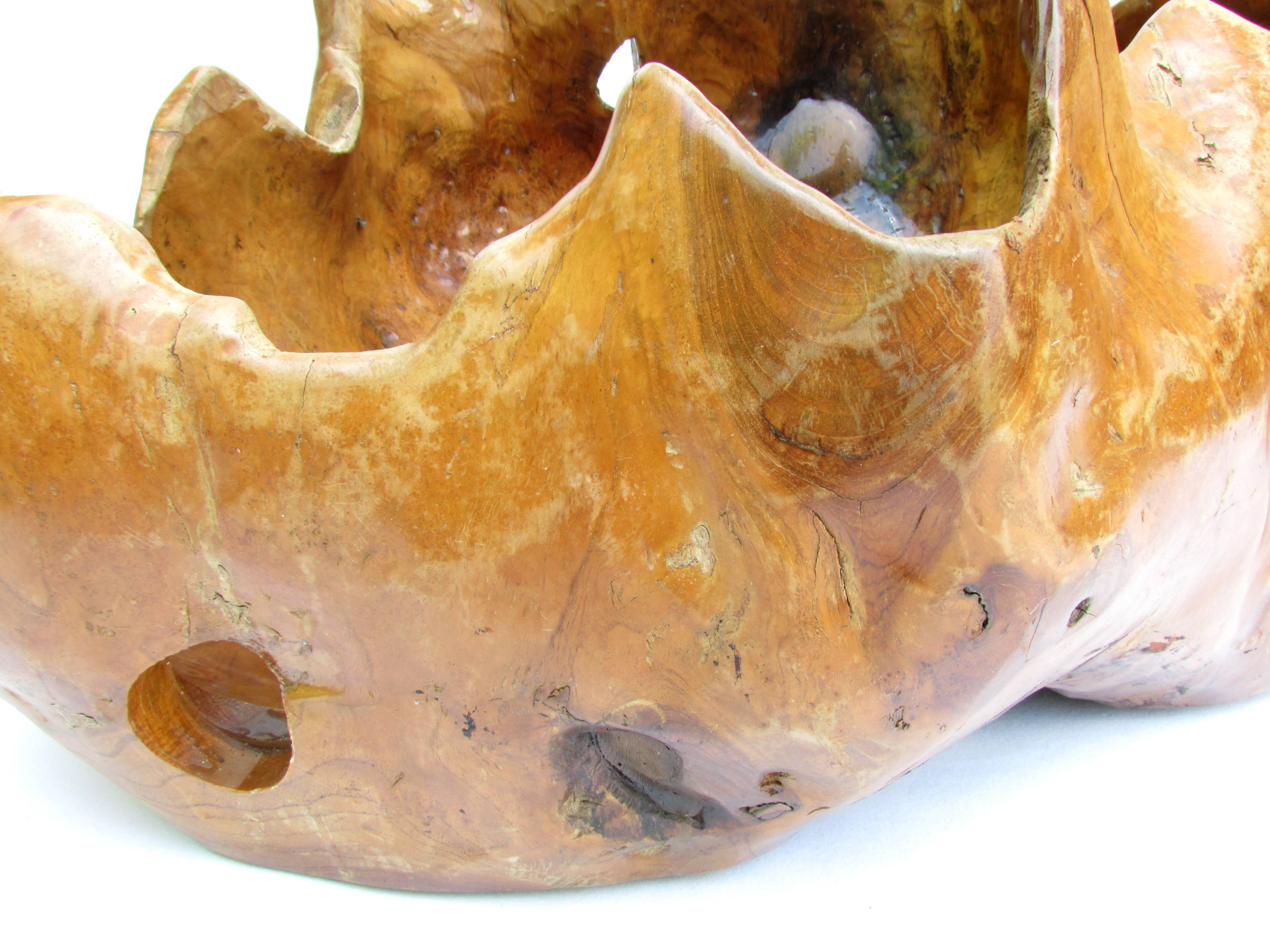 Big Burl Wood Bowl For Sale 5