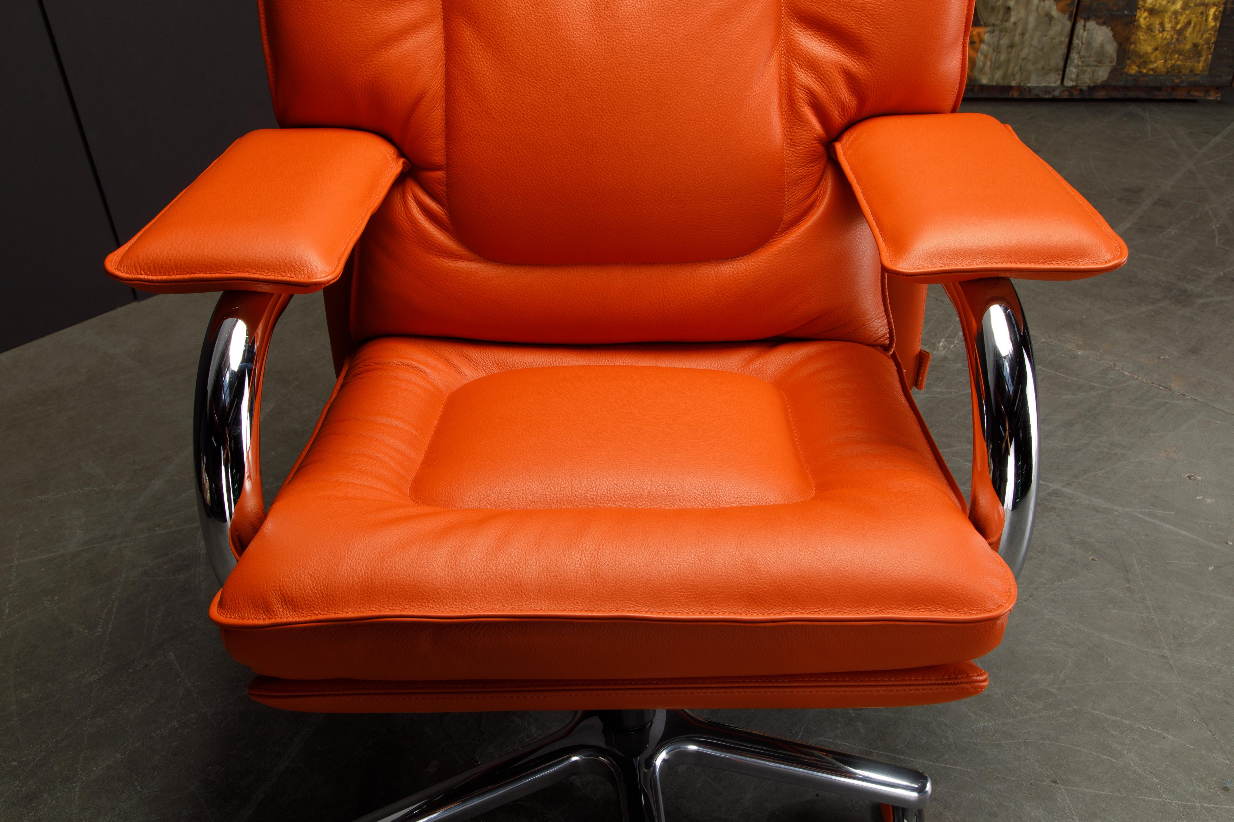 « Big » de Guido Faleschini pour i4Mariani - Chaise de bureau en cuir, Italie, nouveau en vente 8