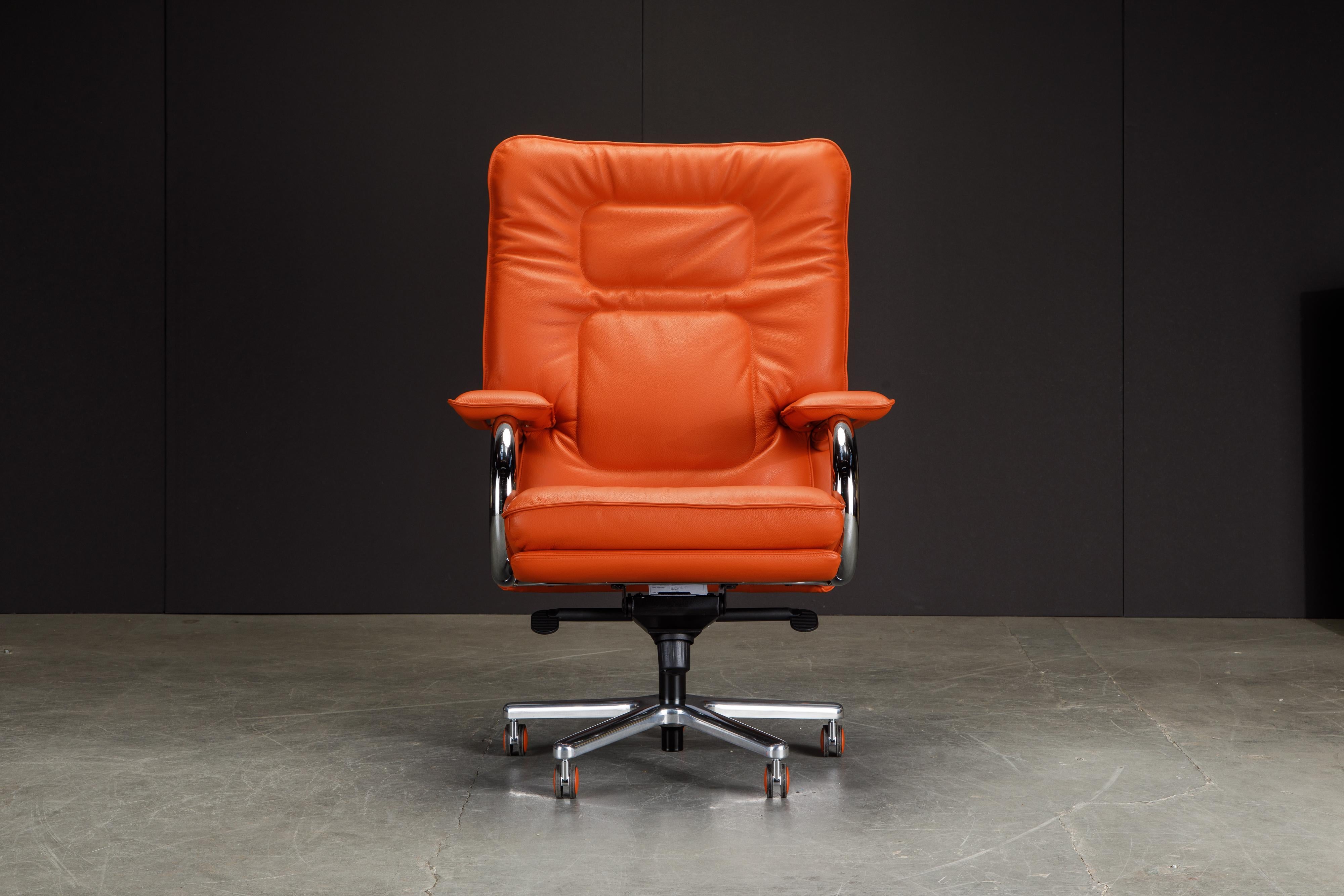 « Big » de Guido Faleschini pour i4Mariani - Chaise de bureau en cuir, Italie, nouveau en vente 9