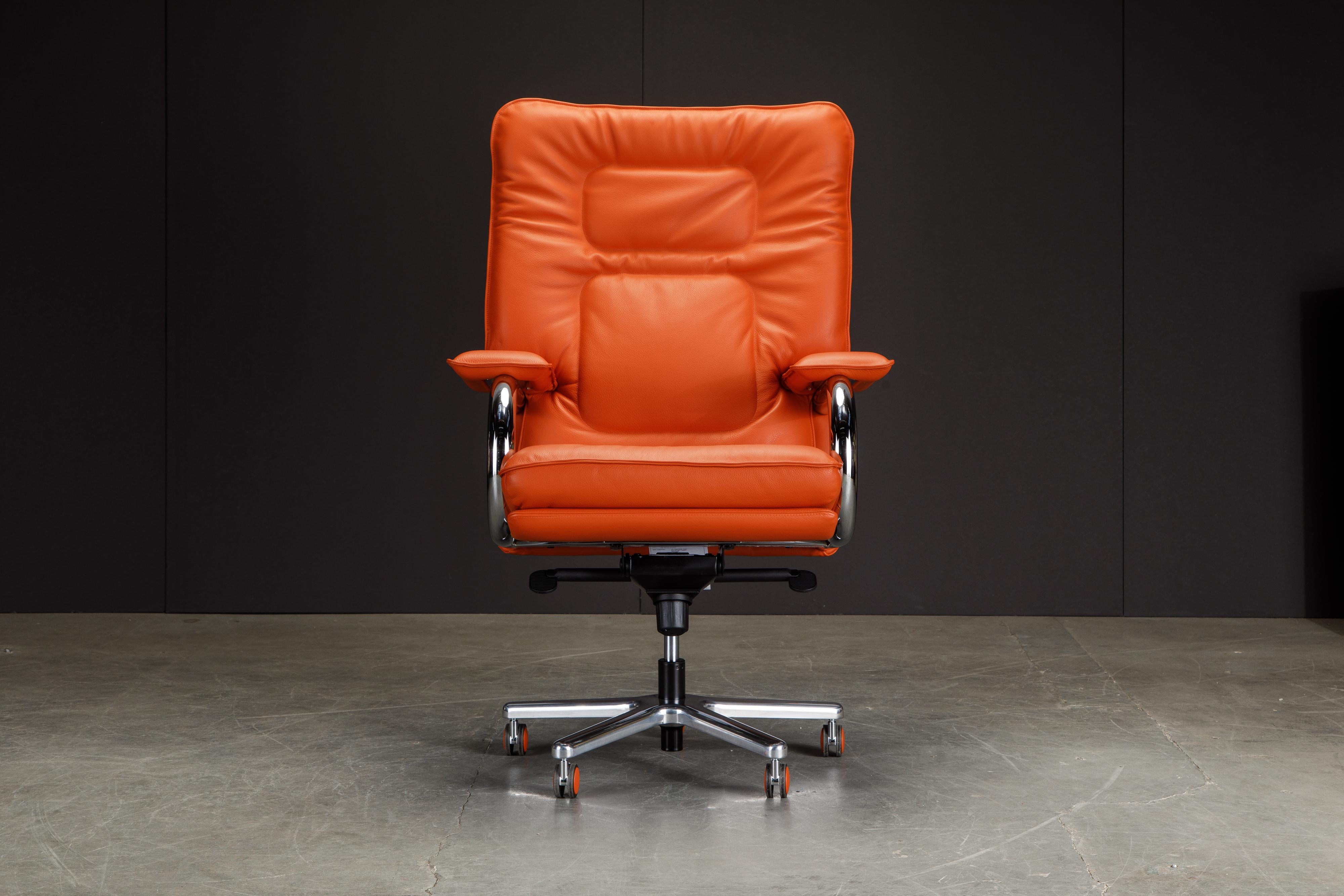 « Big » de Guido Faleschini pour i4Mariani - Chaise de bureau en cuir, Italie, nouveau en vente 10