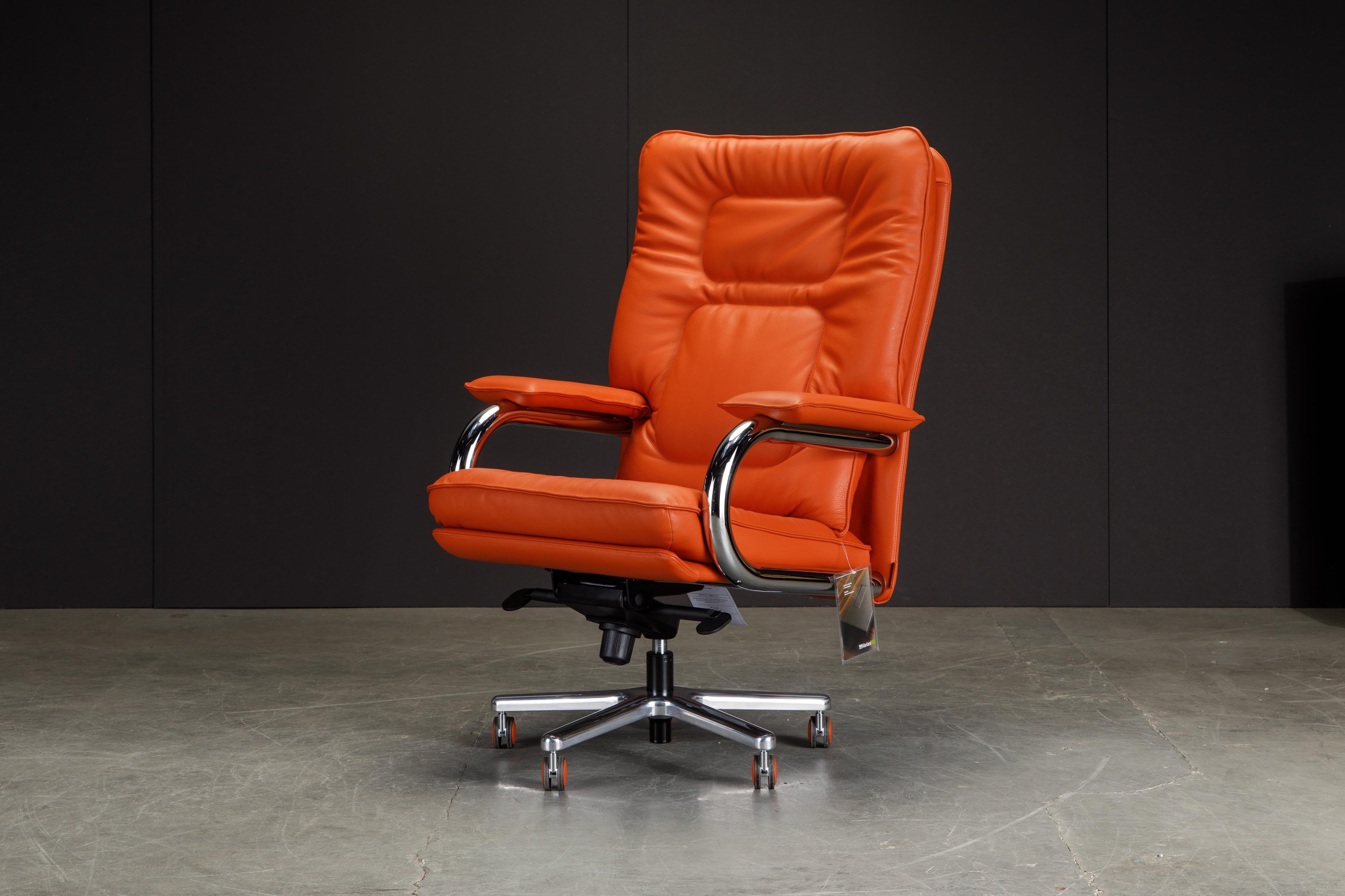 « Big » de Guido Faleschini pour i4Mariani - Chaise de bureau en cuir, Italie, nouveau en vente 2