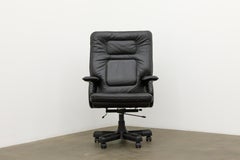 'Big' by Guido Faleschini for Mariani Executive Leather Desk Chair 1980s, Signed