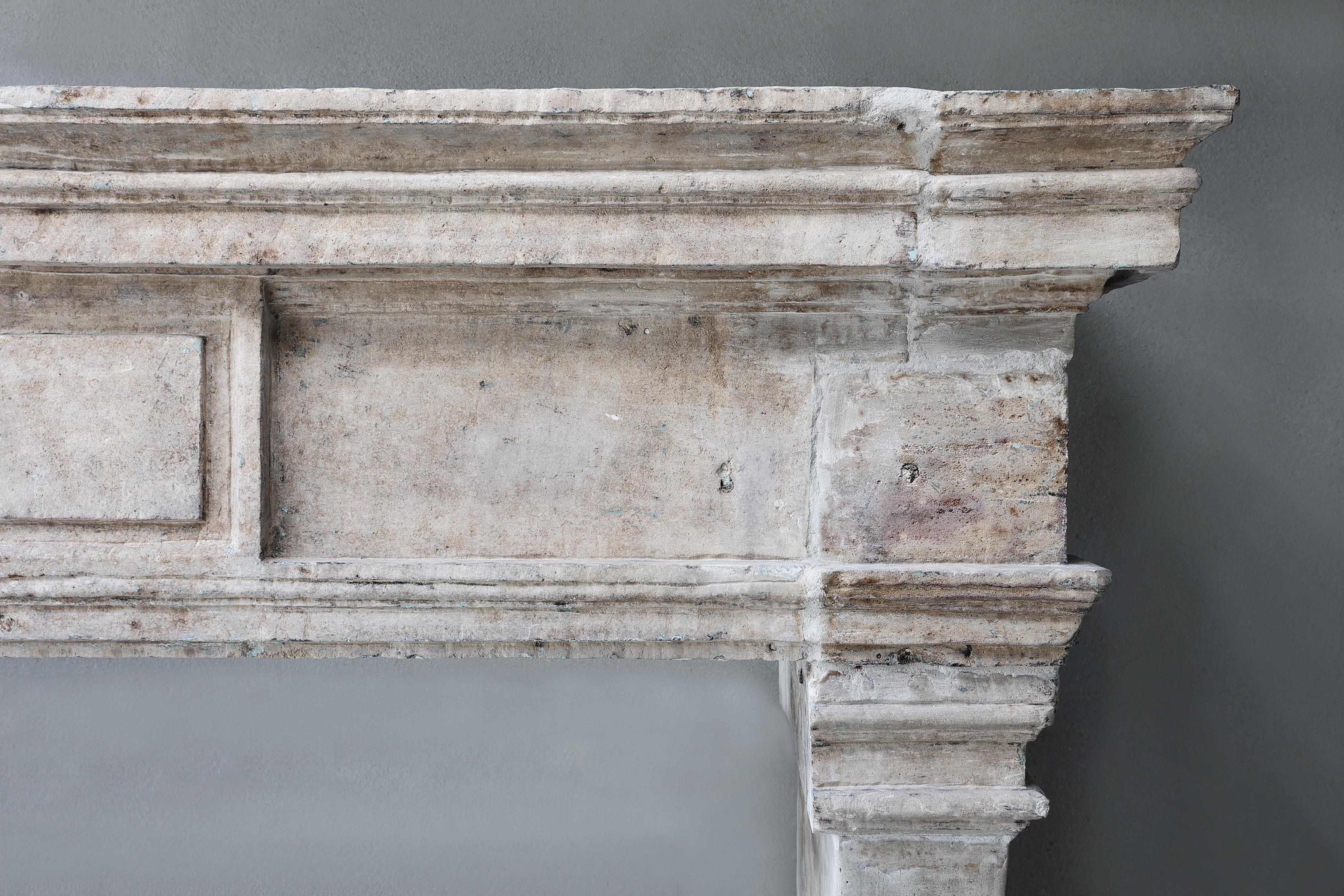 Louis XIII Antique Fireplace Mantel