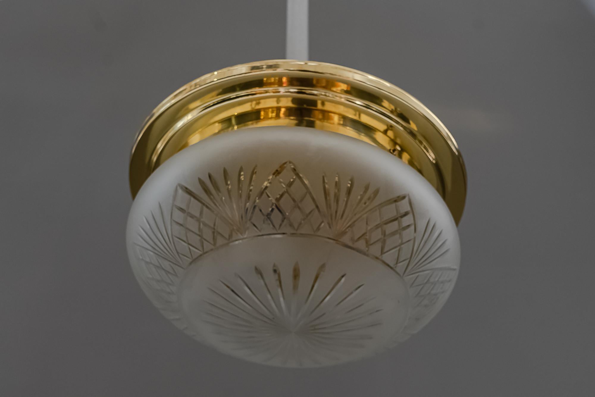 Lacquered Big Ceiling Lamp in the Style of Art Deco