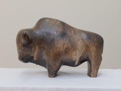 gran búfalo de cerámica de Kurt Tschorner para Ruscha - Alemania, años 70